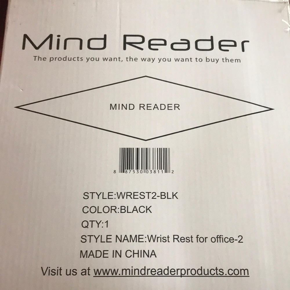 Mind reader Wrist Rest for Desk , set of 2